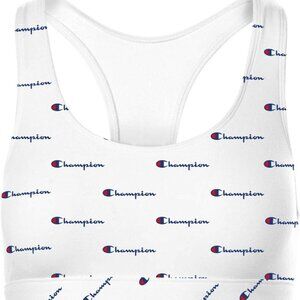 Champion  Women's 029 Reissue Sports Bra  Script Logo White, Women's Sizes  NWT